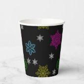 Bright Snowflakes Party Cups - set 3 Papieren Bekers (Links)