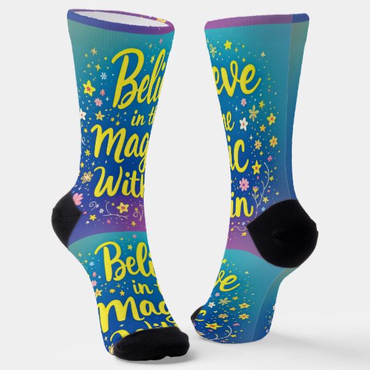 Bright Socks Believe In The Magic Within 0039472 Sokken (Gebogen)