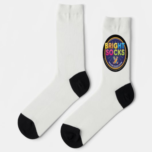 Bright Socks Bright White With Logo Sokken (Links)
