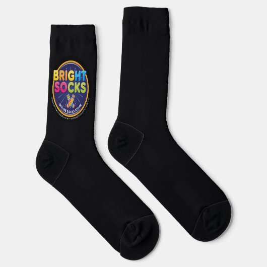 Bright Socks Dark Carbon With Logo Sokken (Rechts)