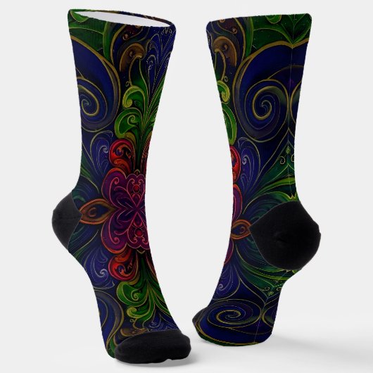 Bright Socks Elaborate Seamless Patterns 0039302 Sokken (Gebogen)