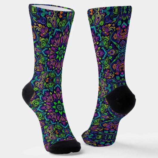 Bright Socks Elaborate Seamless Patterns 0039340 Sokken (Gebogen)