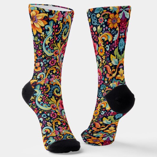 Bright Socks Elaborate Seamless Patterns 0039341 Sokken (Gebogen)