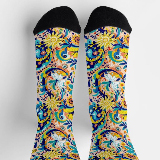 Bright Socks Elaborate Seamless Patterns 0039358 Sokken (Top)