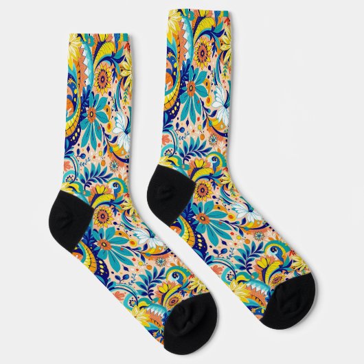 Bright Socks Elaborate Seamless Patterns 0039358 Sokken (Rechts)