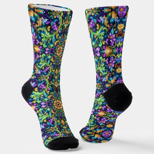 Bright Socks Elaborate Seamless Patterns 0039363 Sokken (Gebogen)