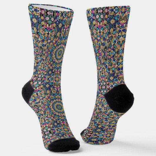 Bright Socks Elaborate Seamless Patterns 0039366 Sokken (Gebogen)