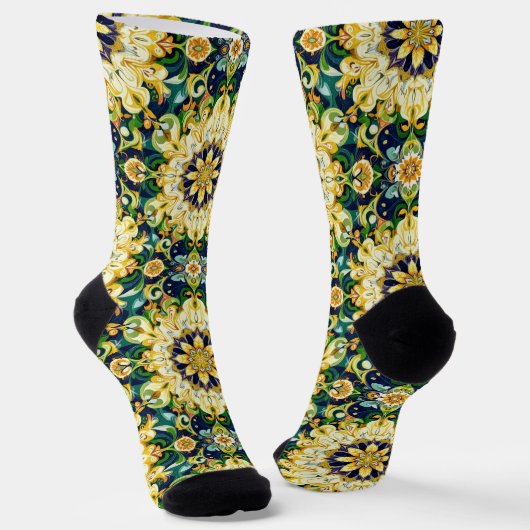 Bright Socks Elaborate Seamless Patterns 0039367 Sokken (Gebogen)