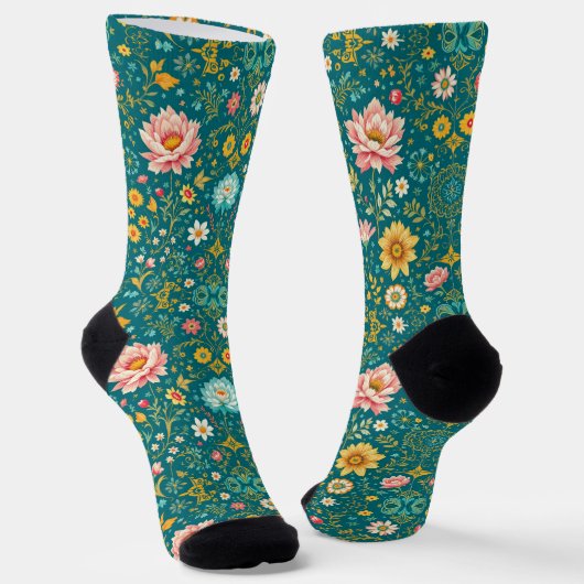 Bright Socks Elaborate Seamless Patterns 0039370 Sokken (Gebogen)