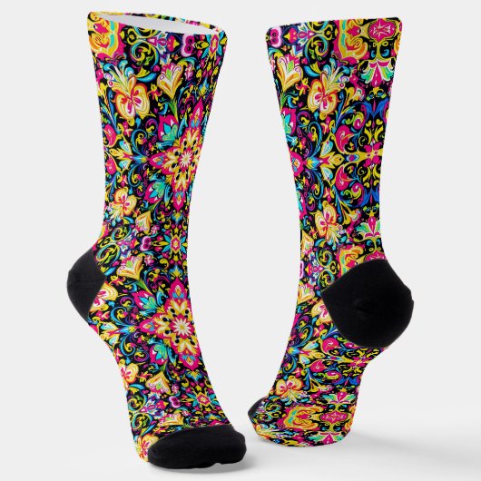 Bright Socks Elaborate Seamless Patterns 0039375 Sokken (Gebogen)