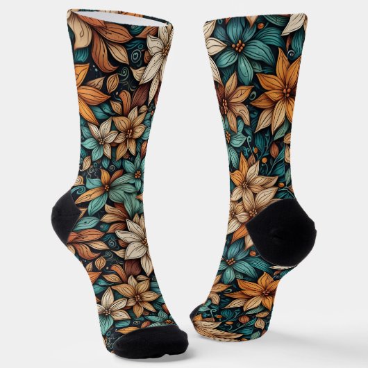 Bright Socks Elaborate Seamless Patterns 0039397 Sokken (Gebogen)