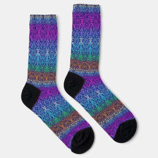 Bright Socks Elaborate Seamless Patterns 0039408 Sokken (Rechts)