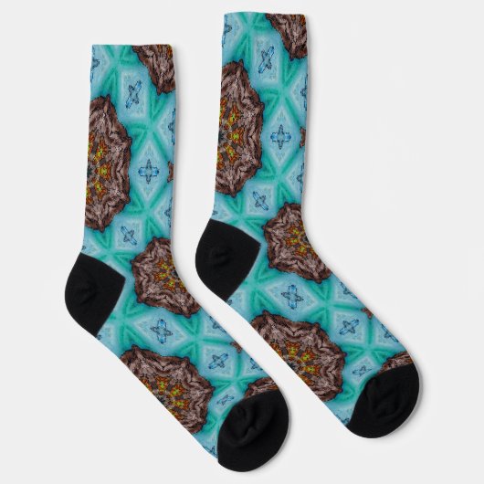 Bright Socks Fractal Seamless Patterns 0041976 Sokken (Rechts)