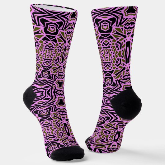 Bright Socks Fractal Seamless Patterns 0041977 Sokken (Gebogen)
