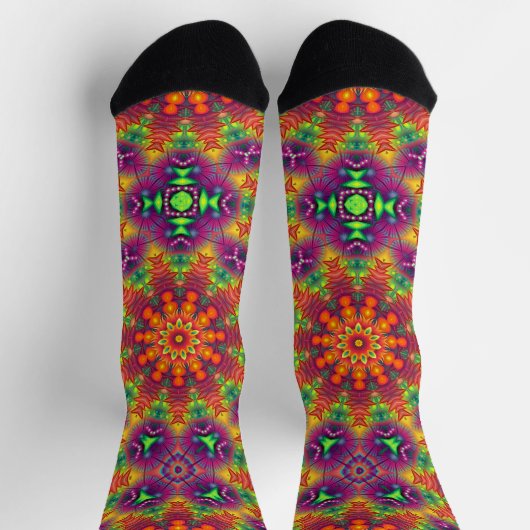 Bright Socks Fractal Seamless Patterns 0041981 Sokken (Top)