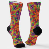 Bright Socks Fractal Seamless Patterns 0041981 Sokken (Gebogen)