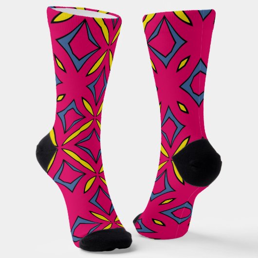 Bright Socks Fractal Seamless Patterns 0041984 Sokken (Gebogen)