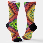 Bright Socks Fractal Seamless Patterns 0041988 Sokken (Gebogen)