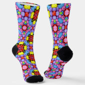 Bright Socks Fractal Seamless Patterns 0041989 Sokken (Gebogen)