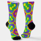 Bright Socks Fractal Seamless Patterns 0041990 Sokken (Gebogen)