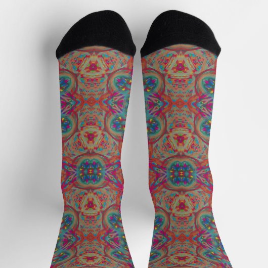 Bright Socks Fractal Seamless Patterns 0041991 Sokken (Top)