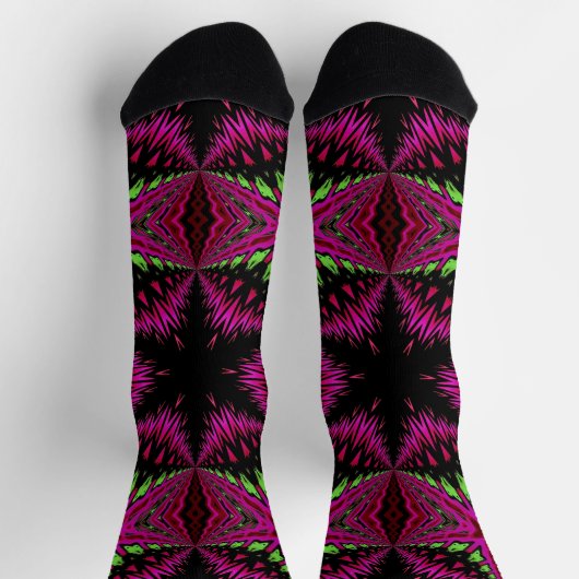 Bright Socks Fractal Seamless Patterns 0041994 Sokken (Top)