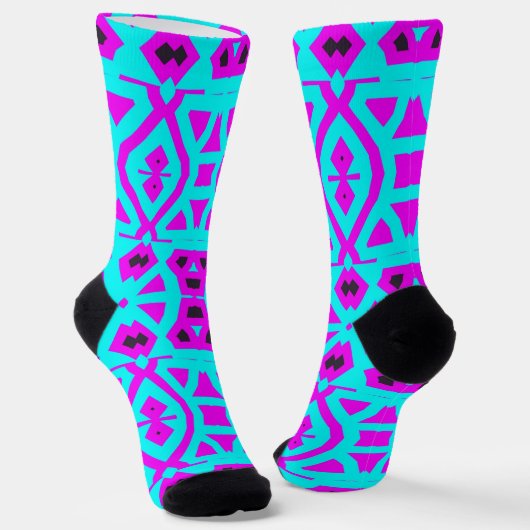 Bright Socks Fractal Seamless Patterns 0041996 Sokken (Gebogen)