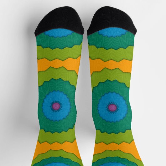 Bright Socks Fractal Seamless Patterns 0041997 Sokken (Top)