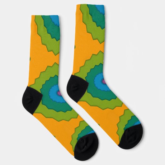 Bright Socks Fractal Seamless Patterns 0041997 Sokken (Rechts)