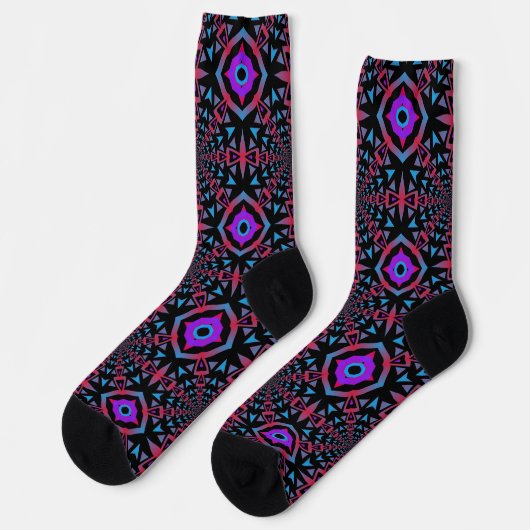 Bright Socks Fractal Seamless Patterns 0041999 Sokken (Links)