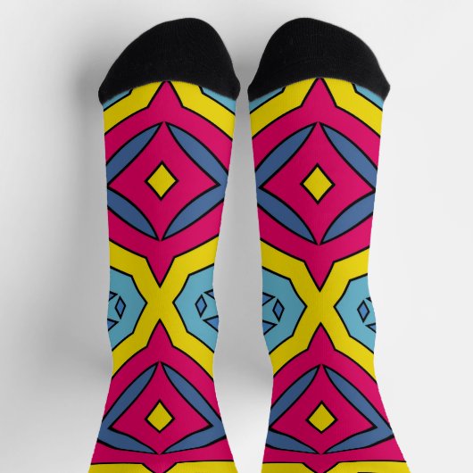 Bright Socks Fractal Seamless Patterns 0042001 Sokken (Top)