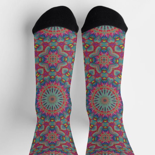 Bright Socks Fractal Seamless Patterns 0042003 Sokken (Top)