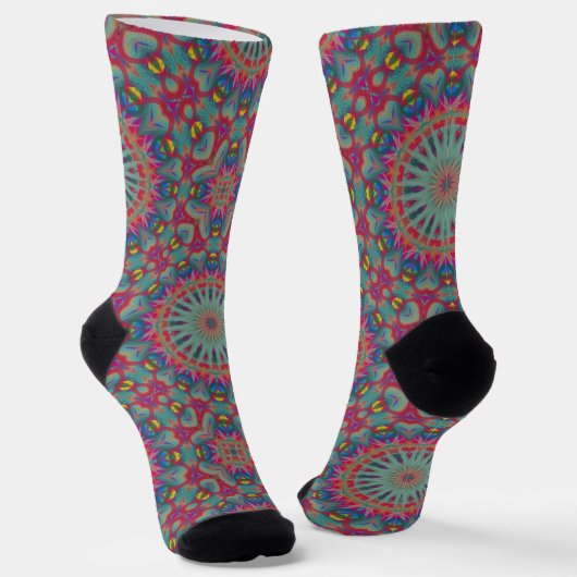 Bright Socks Fractal Seamless Patterns 0042003 Sokken (Gebogen)