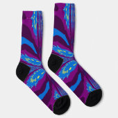 Bright Socks Fractal Seamless Patterns 0042004 Sokken (Rechts)