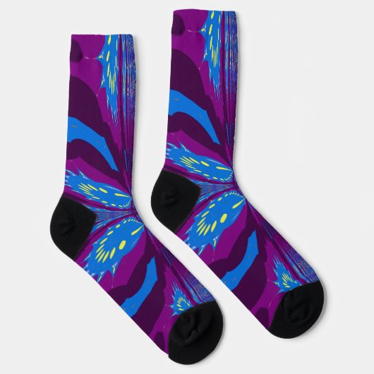 Bright Socks Fractal Seamless Patterns 0042004 Sokken (Rechts)