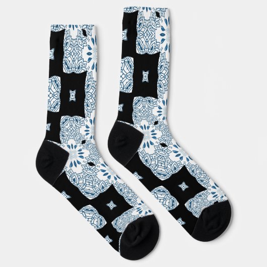 Bright Socks Fractal Seamless Patterns 0042008 Sokken (Rechts)