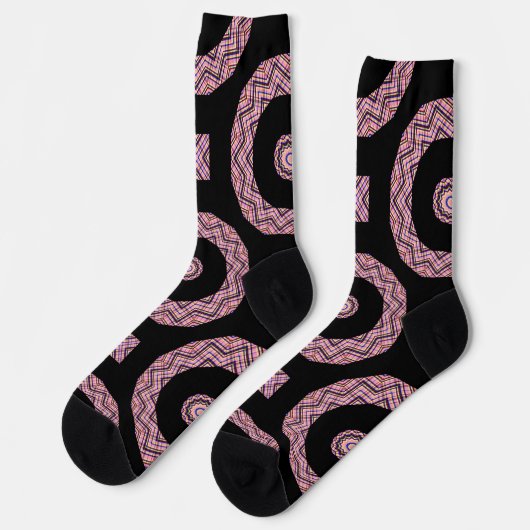 Bright Socks Fractal Seamless Patterns 0042010 Sokken (Links)
