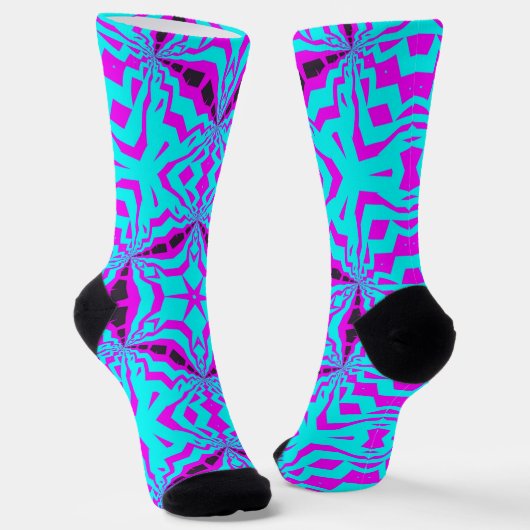 Bright Socks Fractal Seamless Patterns 0042019 Sokken (Gebogen)