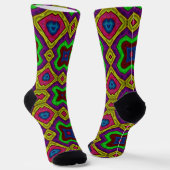 Bright Socks Fractal Seamless Patterns 0042021 Sokken (Gebogen)