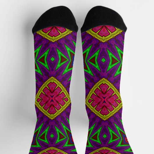 Bright Socks Fractal Seamless Patterns 0042022 Sokken (Top)