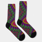 Bright Socks Fractal Seamless Patterns 0042022 Sokken (Rechts)