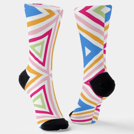 Bright Socks Fractal Seamless Patterns 0042023 Sokken (Gebogen)
