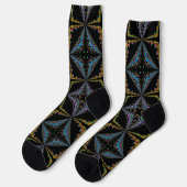 Bright Socks Fractal Seamless Patterns 0042027 Sokken (Links)