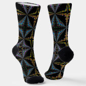 Bright Socks Fractal Seamless Patterns 0042027 Sokken (Gebogen)