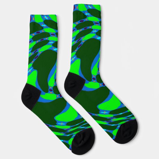 Bright Socks Fractal Seamless Patterns 0042029 Sokken (Rechts)