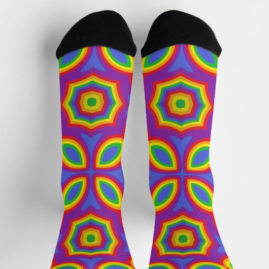 Bright Socks Fractal Seamless Patterns 0042030 Sokken (Top)