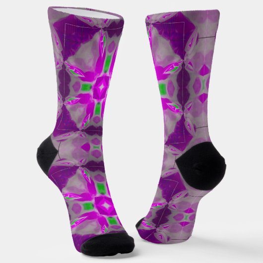 Bright Socks Fractal Seamless Patterns 0042031 Sokken (Gebogen)