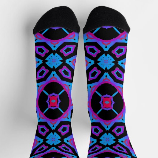 Bright Socks Fractal Seamless Patterns 0042033 Sokken (Top)