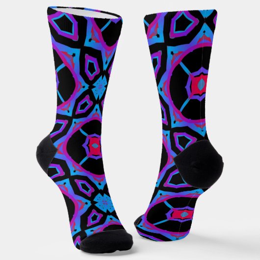 Bright Socks Fractal Seamless Patterns 0042033 Sokken (Gebogen)
