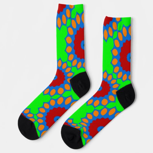 Bright Socks Fractal Seamless Patterns 0042037 Sokken (Links)